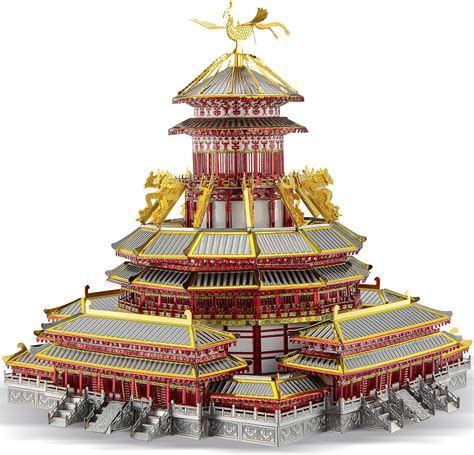 Piececool 3D Metal Puzzles for Adults, Ziwei Palacer Model Kits, .